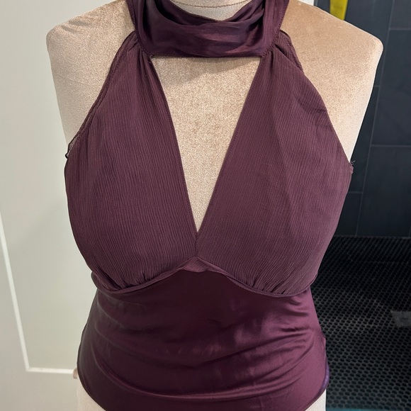 The Limited 💯% Silk Halter Top With Choker Sash Neck Tie |Size Medium - Picture 5 of 8
